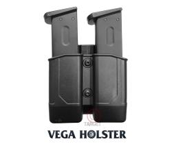 VEGA HOLSTER TWO-WIRE DOUBLE MAGAZINE POUCH IN TECHNOPOLYMER