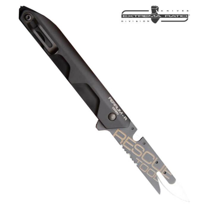 Spyderco Rescue 3 Lightweight Knife (Black) with Double-Sided Folding  Sharpener