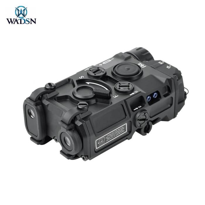 WADSN RED/IR OGL LASER POINTING SYSTEM WITH BLACK FULL METAL LED TORCH