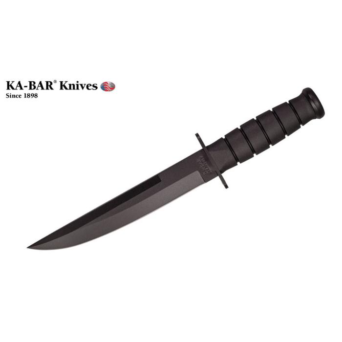 KA-BAR MODIFIED DAGGER TANTO BLACK WITH HARD SHEATH